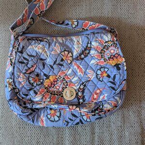 Vera Bradley Saddle Crossbody Bag Mural Garden